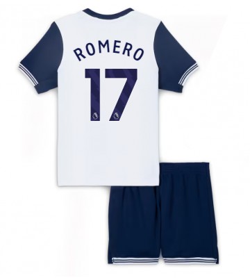 Tottenham Hotspur Cristian Romero #17 Hemmakläder Barn 2024-25 Kortärmad (+ Korta byxor)